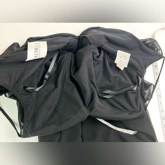 Morilee Madeline Gardner Black Chiffon Spaghetti Strap Dress - Picture 10 of 11